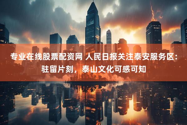 专业在线股票配资网 人民日报关注泰安服务区：驻留片刻，泰山文化可感可知