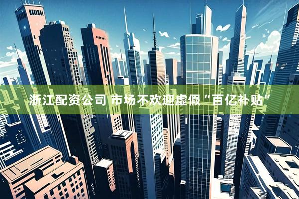 浙江配资公司 市场不欢迎虚假“百亿补贴”